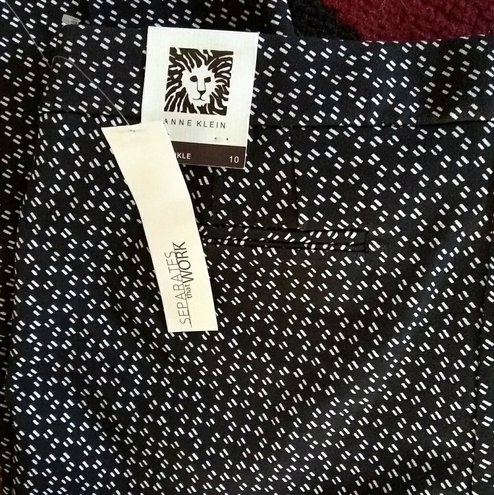 ANNE KLEIN SLIM ANKLE PANTS CAREER STRETCH NWT - Picture 3 of 4